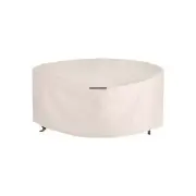 SONGMICS Round Fire Pit Cover Beige 44" Diameter 24" H NEW UGPC112M01