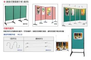 商辦/學校SW-129B 創新型獨立式雙面展示板 布面+磁白板 海報架 佈告欄 展示架 學校 活動 (5折)