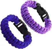 [Generic] Bracelet Set for Men Women Boys Girls Bracelets Rope Braided with Parachute Cord for Emergency Outdoor Survival- Great Party Favors Gifts