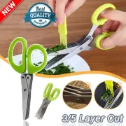 Herb Scissors with 3/5 Blades Cutter Chopper Mincer Multipurpose Kitchen Shears