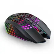 X801 Wireless Gaming Mouse Honeycomb Hollow Ergonomically Designed USB 10m Wireless Transmission Professional RGB Mouse Gamer