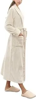 [NICDIU] CVBFDB White Coral Fleece Pajamas Thickened and Lengthened Couple Bathrobe Home Service(L)