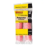 Whizz 44218 Pink Polyester Shed-Resist Mini Paint Roller Cover 6.5 Wx1/2 Nap in.
