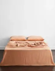 Bed Threads Terracotta Bedding Set Twin/twin XL 100% French Flax Linen