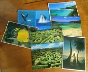 Hawaii postcard assortment 7 cards Maui Oahu Kauai Hula girl