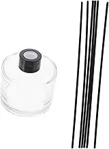 1 Set Black Refillable Essential Oil Bottle Decorative Aroma Container for Home Fragrance Weddings Spa Daily Use Includes Black Rattan Sticks Capacity