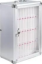 Phone Storage Cabinet School Mobile Phone Safe Deposit Box Wall Mounted Cell Phone Locker Desktop Transparent Storage Box Transparent Lockable Can Be Carried by Hand,36Slots