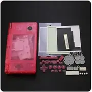 Replacement Parts Full Housing Case Cover Shell with Buttons Kit for DSi NDSi Console Clear Pink