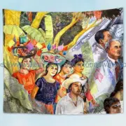 art prints sale mural in State Government Palace (Oaxaca, Mexico) wall tapestry