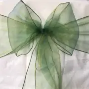 emerald green organza chair sashes tie chair bow ribbon wedding birthday decor