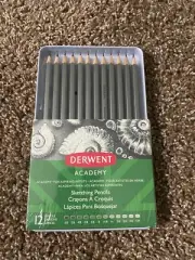 Derwent Academy Sketching Pencils 12 Count, In Tin