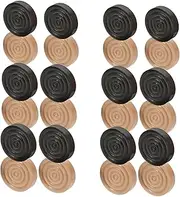 BRIGHTFUFU 24pcs Wooden Checkers Chess Pieces Solid Wood Chess Set Elegant Design Present for Gamers