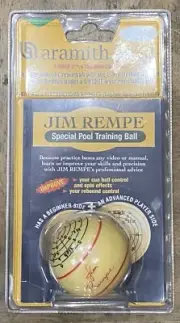 NEW ARAMITH JIM REMPE TRAINING CUE POOL Q BALL, Great Price! FREE SHIPPING