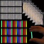 600 Pcs Fishing Glow Sticks Bulk 1.5 Inch Mini Glow Sticks Small Glow in The Dark Bobbers Night Fishing Glow Stick Rod Tip Glow Sticks Underwater Light Stick for Rave Easter Halloween Christmas Decor