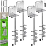 4 Pack 18" Trampoline Ground Anchors Screw in Mobile Home Earth Anchor Stakes...