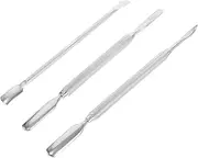BIUDECO Nail Removal Kit 3 in 1 Stainless Steel Cuticle Pusher Tool for Nail Polish Removal Nail Art and Cuticle Cleaning