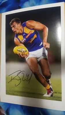 DOM SHEED WEST COAST EAGLES SIGNED PHOTO 18X12 COA