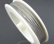 Coil 40 Meters - 40m Thread Cable Crinelle Silver 0,6MM Jewelry Creation Beads