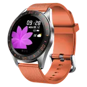 GT105 1.22inch Fashion UI Heart Rate Blood Pressure Monitor Weather Forcast Smart Watch ORANGE COLOR