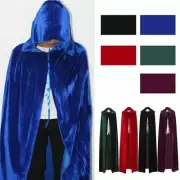 Vampire Cape With Hood Halloween Costumes Witch Magician Cloaks For Women Men