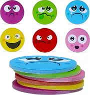 Emoticon Sticky Notes,12 Silly Faces Stick-on Memo Pads, Funny Colorful Emotion School Supplies, Fun Stationary Pad Gift, Smiley Cartoon Notepad Party Favor for Emoticon Themed Birthday Party