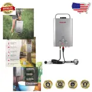 1.58 GPM Portable Tankless Water Heater - Safe & Efficient for Outdoor Use