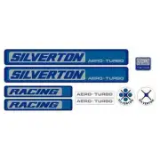 Silverton - Aero Turbo - BLUE - decal set - old school bmx