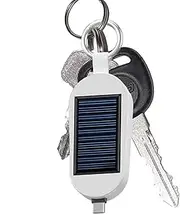 Solar Bank | Solar Powered Type C Portable Charger Keychain | Wireless Watch Charging 3000mAh Bank for Outdoor Travel Camping Mobile Phone