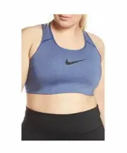 Nike Plus Size Non Padding Medium-Support Sports Bra-1X-Blue Void BQ0973-492