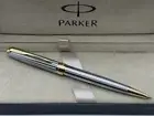 Deluxe Parker Sonnet Ballpoint Pen Silver Color 0.5mm Blue Ink Refill No Box