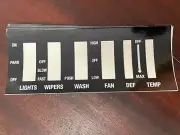 Jeepster Commando SWITCH PANEL OVERLAY jeep commando