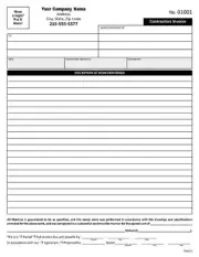 250 Contractors Invoice Estimate Forms / 2 Part Carbonless / TMG073