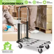 Extendable Aluminum Platform Cart Folding Trolley Hand Truck 331lbs Warehouse