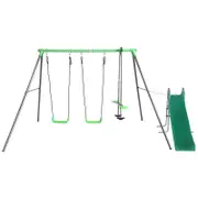 Lifespan Kids Hurley 2 Metal Swing Set with Slide