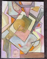 Dr. Benjamin Gross Listed California Artist Original Abstract Painting on Canvas