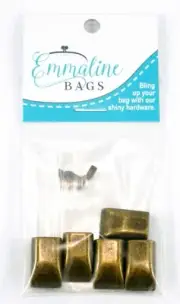 Zipper/Cord Ends Antique Brass 5 Pack By Emmaline Bags