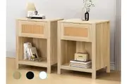 ALFORDSON 2x Bedside Table Nightstand Side End 1 Drawer Storage Shelf