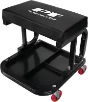 W85007 C-Frame Creeper Rolling Work Seat with Tool Tray for Mechanic Garages and