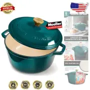 Mueller DuraCast 6Qt Enameled Cast Iron Dutch Oven - Elegant Versatility & Style