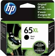 HP 65XL Genuine Original Black Ink Printer Cartridge works with HP Deskjet 2600, 3700, Advantage 5000 Series, HP Envy 5000 Series - ‎N9K04AA