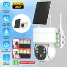Solar Powered Security Camera Wireless System Rechargeable Outdoor Night Vision