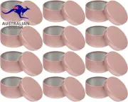 Container Tin 12 Pieces, 50Ml Candle Jars for Making Candles Bulk, round Candle