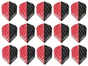 5 Sets Harrows Sparkle Standard Dart Flights - Ships Tracking - Red Twin
