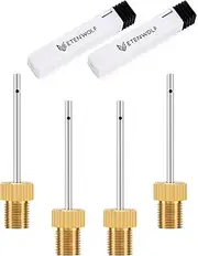 ETENWOLF Brass Ball Pump Needles with Storage Case, No Break Heavy Duty Air Pump Needles for Balls, Stainless Steel Body