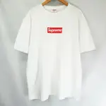 SUPREME BOX LOGO TEE WHITE 正品二手 9成新 經典紅白配色 短TEE