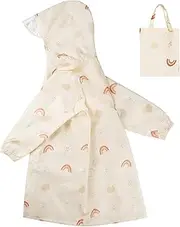 [Hovkib] Toddler Kids Raincoat Boys Girls Rain Jacket Lightweight Rain Poncho Waterproof Outwear Rainwear