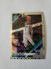 Malik Monk #14 2019/20 DONRUSS OPTIC CHECKERBOARD PRIZM REFRACTOR Hornets