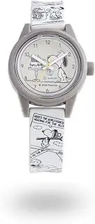 Q＆Q SmileSolar(キューアンドキュー スマイルソーラー) Cue & Cue Smile Solar Snoopy & Comics R10A-001VK Women's Watch, White, Gray