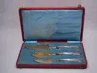 NICOUD CUTLERY CAKE SERVING PIE SERVER SILVER HANDLES MINERVA HALLMARK