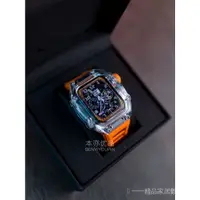 在飛比找蝦皮商城精選優惠-Apple Watch錶帶 改裝理查德 水晶 透明 保護殼 